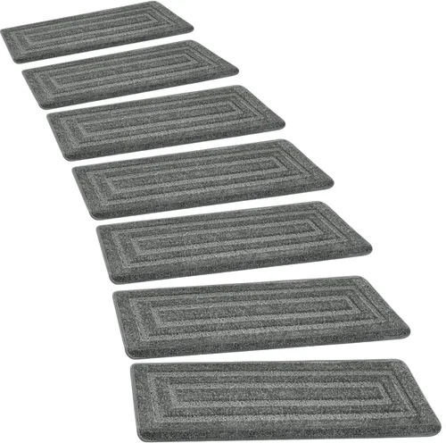 Vista 10 de PURE ERA Bullnose - Juego de peldaños de alfombra para escaleras sin cinta, antideslizantes, protectores de escaleras para interiores, alfombras