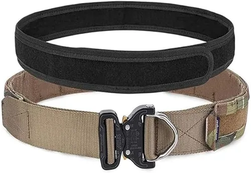 Vista 2 de EMERSONGEAR Cinturón táctico con hebilla de cobra, cinturón Molle de liberación rápida, cinturón interior resistente de 1.75 pulgadas interior de 2