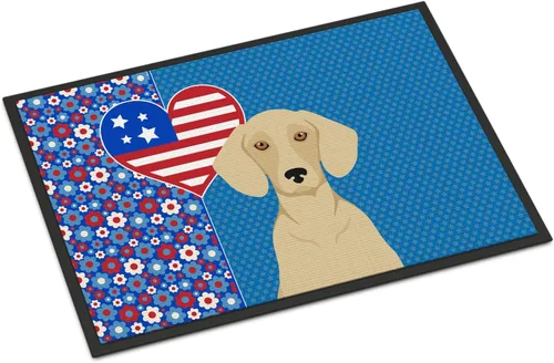 Vista 140 de Caroline's Treasures WDK5119JMAT Airedale Terrier USA - Tapete para interiores o exteriores, 24 x 36 pulgadas, tapete para puerta delantera