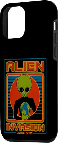 Vista 41 de Funda para iPhone 13 Pro Max Alien Invasion 1984 Tech Noir Distopía