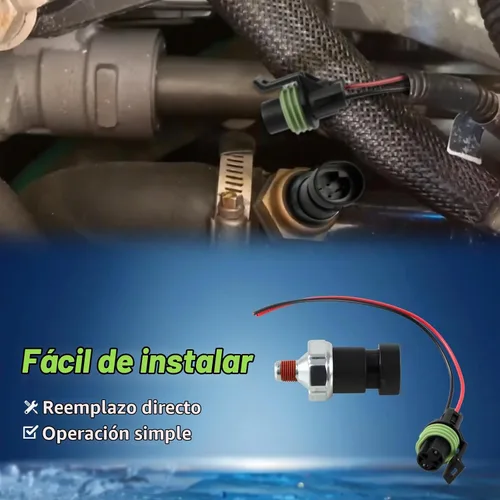 Vista 6 de Presión de aceite Bomba de combustible Interruptor de sensor de cierre de presión Compatible con motores Mercruiser (Quicksilver) 4.3L 5.0L 5.7L 305
