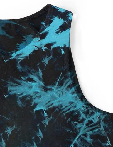 Vista 3 de Remidoo Camiseta sin mangas para mujer, estilo casual, con gráficos, recortada, cuello redondo