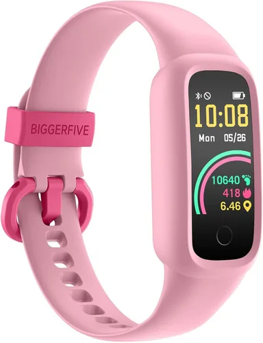 Vista 8 de BIGGERFIVE Vigor 2 L Reloj de seguimiento de actividad para niños para niños y niñas de 5 a 15 años, rastreador de actividad, monitor de frecuencia