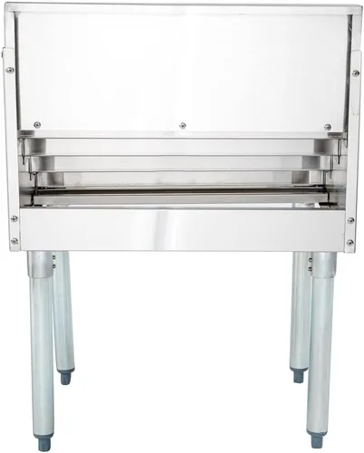 Vista 8 de Restaurantware -Kitchen Tek - Soporte para botella de licor de 24 x 23 x 33 pulgadas, 1 soporte duradero para botellas de acero inoxidable - Patas