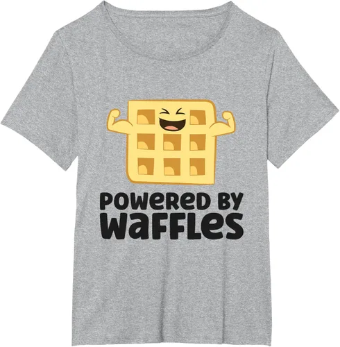 Vista 68 de Camiseta de gofres para el desayuno con diseño de gofres, Blanco, S