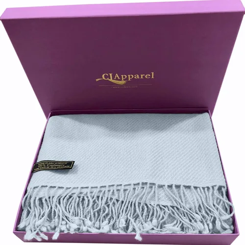 Vista 5 de CJ Apparel 100% Cashmere Shawls Shawl Scarf Wrap Stole Scarves Wraps Stoles Azul bebé