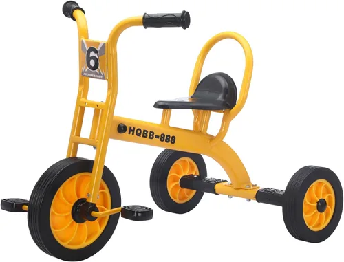 Vista 8 de Triciclo para niños de edad 2-6 años, triciclo para niños con rueda grande, triciclo para jardín de infantes y cuidado diurno al aire libre