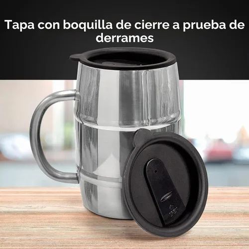 Vista 3 de GALVANOX Taza de cerveza aislada de acero inoxidable con asa y tapa para sorber (para Navidad/cumpleaños/día del padre) I Identify As Sober