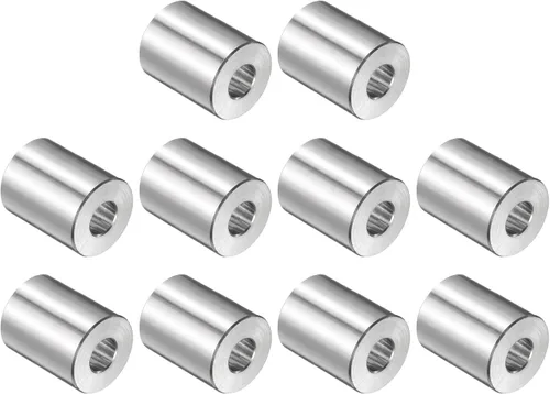 Vista 116 de uxcell 10 piezas de espaciador de acero inoxidable de 3/8" de diámetro interno x 3/4" de diámetro exterior x 1" de longitud, espaciador de rosca