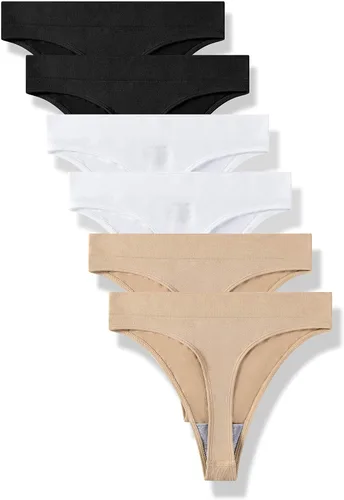 Vista 6 de GRANKEE - Tangas sin costuras transpirables para mujer, tangas que no se marcan, paquete de ropa interior Autumn