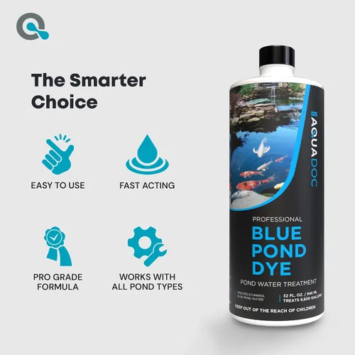 Vista 5 de Blue Pond Dye - Consigue agua de estanque hermosa y apta para peces - AquaDoc Pond Supplies
