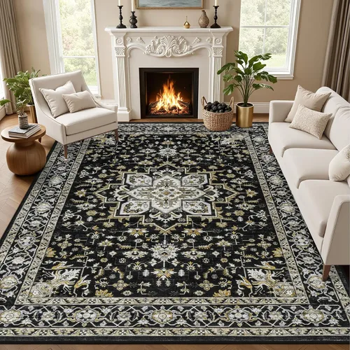 Vista 37 de Alfombras de área de 2x3 para sala de estar: alfombra vintage Beige