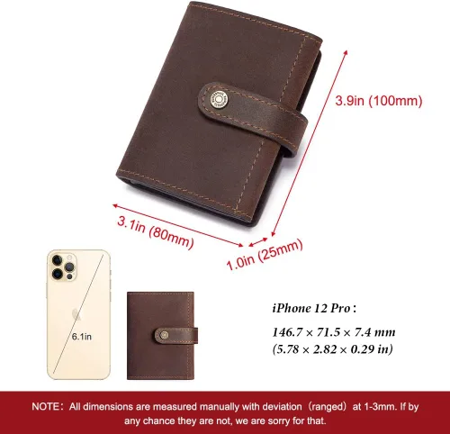 Vista 7 de HUMERPAUL Cartera de seguridad para tarjetas de crédito Soporte para tarjetas RFID Cartera pequeña Soporte para 9 tarjetas de crédito Bloqueo