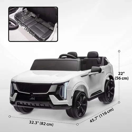 Vista 7 de Qaba Camión de paseo de 2 plazas 12V Cadillac Escalade IQ 2025 con licencia