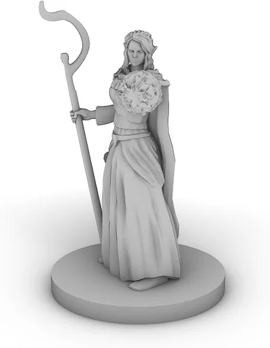 Vista 5 de Female Elf Druid 2 Mesa DND Gaming Miniatura