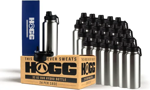Vista 6 de Hogg Caja de botella de 18 oz Duo Hydro Handle (paquete de 24) para bricolaje, personalizable, añade logotipo, vinilo, tinta de alcohol o purpurina