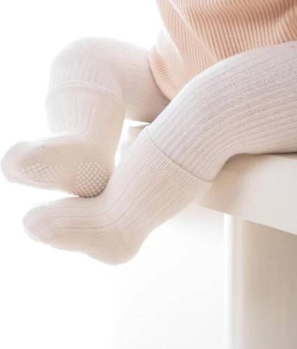 Vista 4 de Calcetines de algodón para bebés y niños pequeños con empuñaduras de 0-5T, 6