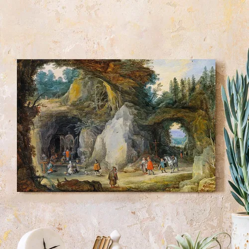 Vista 18 de Anunciación de Leonardo da Vinci Reproducciones de arte clásico, impresiones en lienzo giclée para decoración del hogar, 16 x 30 pulgadas