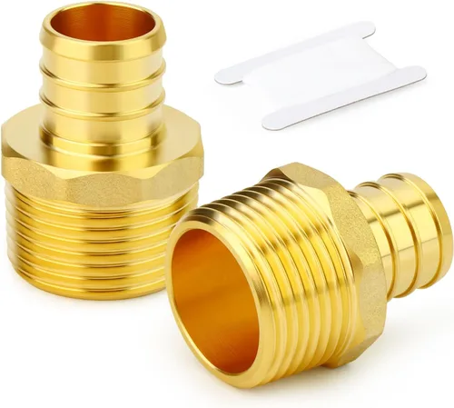 Vista 29 de GASHER 5 unids sin plomo latón 1 "acoplamiento Pex, accesorios Pex de 1 pulgada para tubería Pex