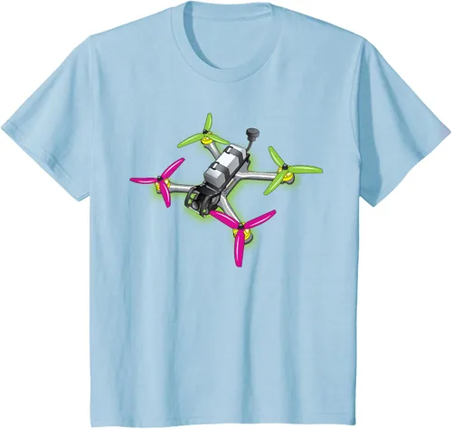 Vista 14 de Freestyle FPV Racing Drone Pilot Acro Quadcopter - Camiseta de sandía, Negro, S