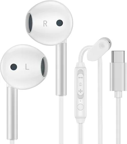 Vista 9 de Auriculares USB C con Cable Earbuds para iPhone 17 Pro Max/Air/16e/16 Pro Max/16 Pro/16 Plus/16/15 Pro Max/15 Pro, Auriculares Tipo C con Cable