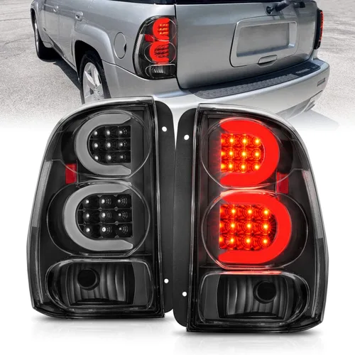Vista 2 de AmeriLite Par de luces traseras de tubo LED tipo C para Chevy Trailblazer/EXT 2002-2009 - Lado del conductor y del pasajero