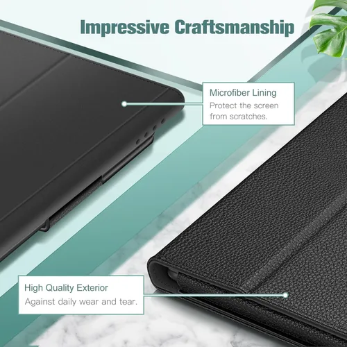 Vista 6 de Fintie - Funda tipo libro para tableta Amazon Fire HD 10 y Fire HD 10 Plus (solo compatible con versión de 11ª generación 2021), Funda de pie