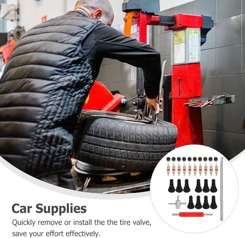 Vista 3 de Tire Stem Installation Set with Valve Core Removal Tool 1pcs Car Tire Stem Puller Kit Repair and Maintenance