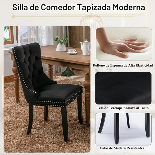 Vista 6 de Henf Juego de mesa de comedor extensible de 5 piezas para 4, mesa de cocina de imitación de mármol de 63"-79" con 4 sillas negras, juego de mesa