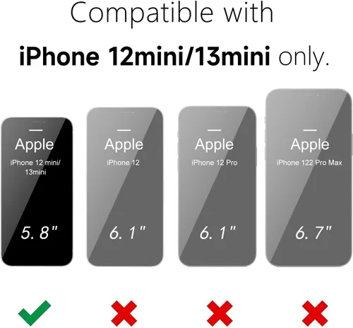 Vista 2 de oakxco Funda de silicona para iPhone 13 Mini/ 12 Mini magnética, compatible con carga inalámbrica Magsafe, goma delgada y suave, cubierta protectora