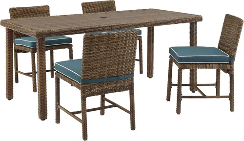 Vista 9 de Crosley Furniture Bradenton - Juego de 2 sillas para exteriores, sillas de mimbre para patio, terraza, patio trasero, color marrón desgastado