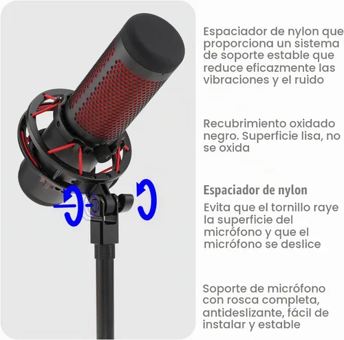 Vista 3 de Adaptador de montaje de micrófono para Hyperx Quadcast con adaptador