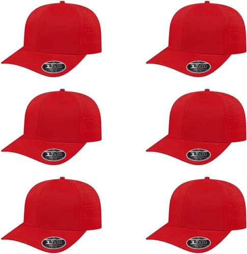 Vista 31 de Cap America i8533 Flexfit 110 Gorra Snapback Perforada de Rendimiento de Perfil Medio de 6 Paneles con Protección UV y Snapback Ajustable