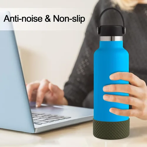 Vista 5 de WUQID Protector para Botella de Agua, Protector de Silicona con Diseño de Diamante Compatible con Vaso Stanleyy de 20-40oz y Botella Hydroo Flask