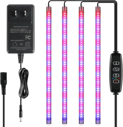 Vista 8 de iPower Luces LED de cultivo de 40 W con tiras de luz de cultivo de plantas de espectro completo para plantas de interior con temporizador