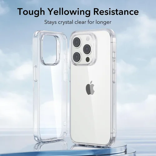 Vista 5 de ESR Funda Transparente para iPhone 14 Plus, Funda de Silicona Delgada a Prueba de Golpes, Resistente al Amarilleo, Funda de Teléfono TPU