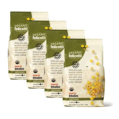 Vista 7 de Pasta Felicetti Ditalini Orgánica Italiana Sin Transgénicos 16oz (454g)