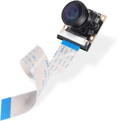 Vista 4 de DORHEA Cámara Raspberry Pi 4 B - 222 FoV Fisheye Cámara Web Gran Angular Con Visión Nocturna, 5 Megapíxeles 1080p OV5647 Módulo de Video para Pi
