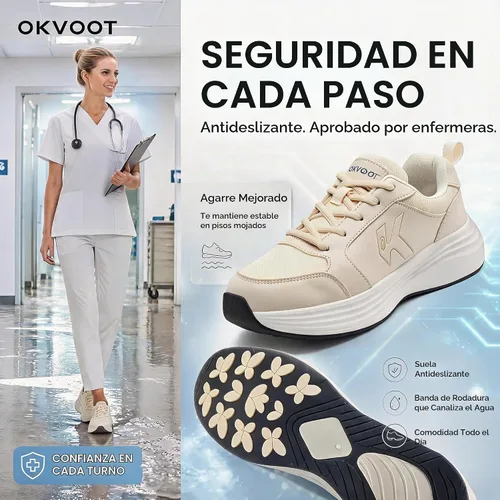 Vista 2 de Zapatos de correr para mujer para caminar de cuero: cómodos, absorbentes de golpes, transpirables, ligeros, antideslizantes, atléticos, de moda
