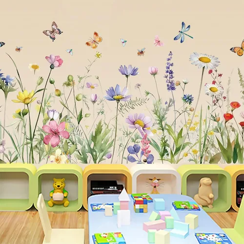 Vista 10 de Arawat 2 Juego de Calcomanías de Diente de León para Pared Pelar y Pegar Calcomanías de Pared de Diente de León Azul Adhesivos de Pared Florales