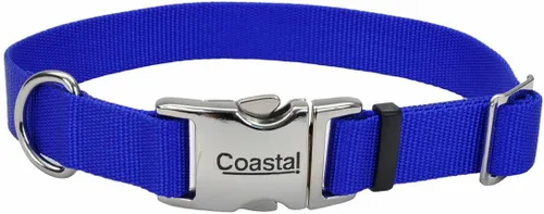 Vista 9 de Coastal Collar de perro ajustable para mascotas con hebilla de metal, cómodo collar de perro resistente a la decoloración con cierre a presión Negro