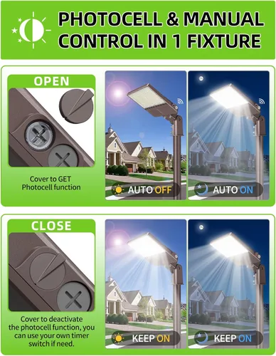 Vista 6 de Luz LED para estacionamiento con certificación UL, 150 W, 120 W, 90 W, ajustable, con fotocélula de 22500 lm, caja de zapatos, luces de inundación