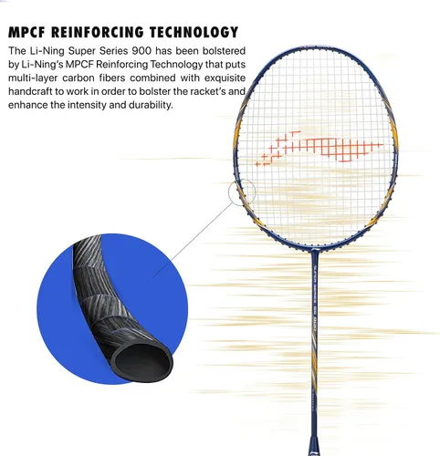 Vista 2 de Li-Ning Super Series 900 - Raqueta de bádminton con cubierta completa