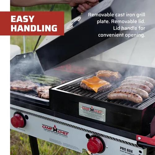 Vista 5 de Camp Chef BB - caja de barbacoa con tapa de 14 pulgadas, sistema de cocción llama azul, 3381 onzas líquidas