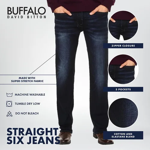 Vista 4 de Buffalo David Bitton Torpedo - Sarga elástica para hombre, color carbón