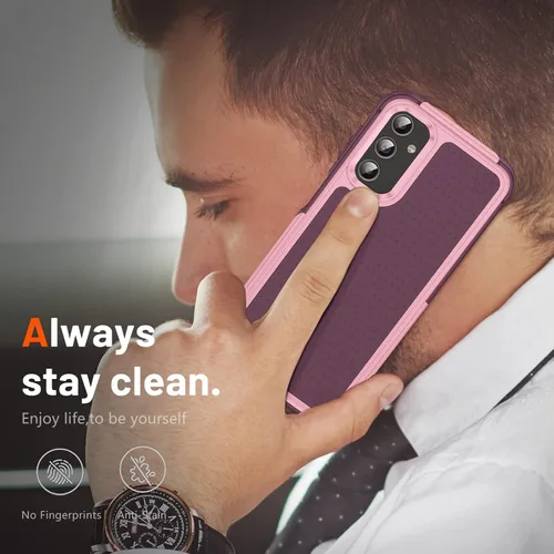 Vista 8 de Asuwish Funda protectora para Samsung Galaxy A14 5G con protector de pantalla de vidrio templado y accesorios de celda, protección de doble capa