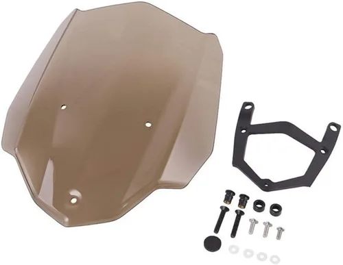Vista 8 de GLoyer Motorcycle Windshield Compatible with MT03 MT 03 2016-2018 Mounting Bracket Windshield Smoke Color and Black Color Moto Windscreens Wind