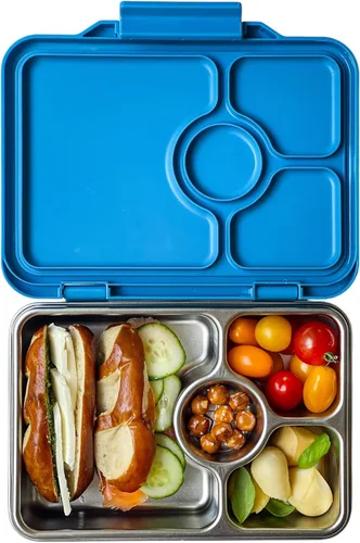 Vista 9 de Yumbox Prêt Bento Box de acero inoxidable con contenedor de almuerzo a prueba de fugas, bandeja apta para sándwich, lonchera para niños, adultos