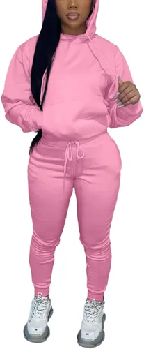 Vista 9 de Alunzoem Conjunto deportivo para mujer, 2 piezas, sudadera con capucha
