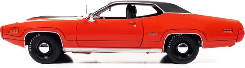Vista 6 de 1971 Plymouth GTX 440+6 Hardtop Tor Rojo con Negro Clase Superior de 1971 ''American Muscle 30 Aniversario 1/18 Modelo de Auto Fundido a Presión por